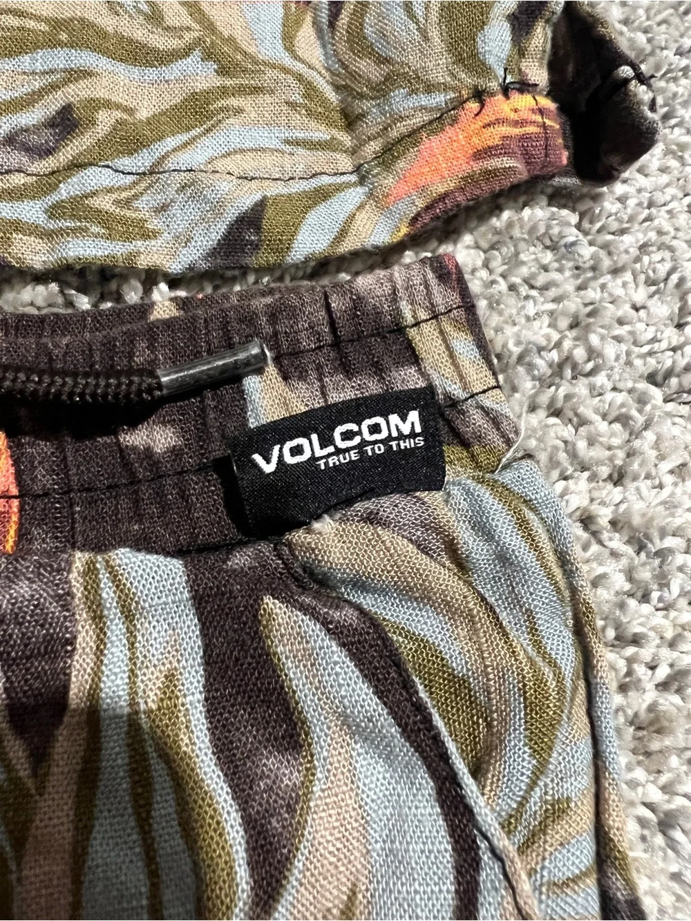 Volcom Multicolor Tropical Print Two-Piece Set